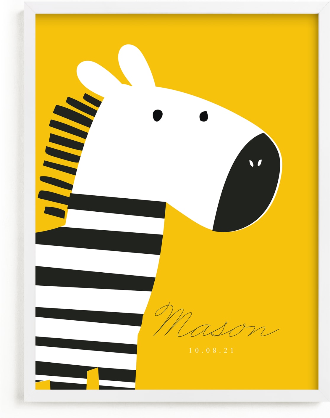 This is a colorful personalized art for kid by Oma N. Ramkhelawan called Zebra.