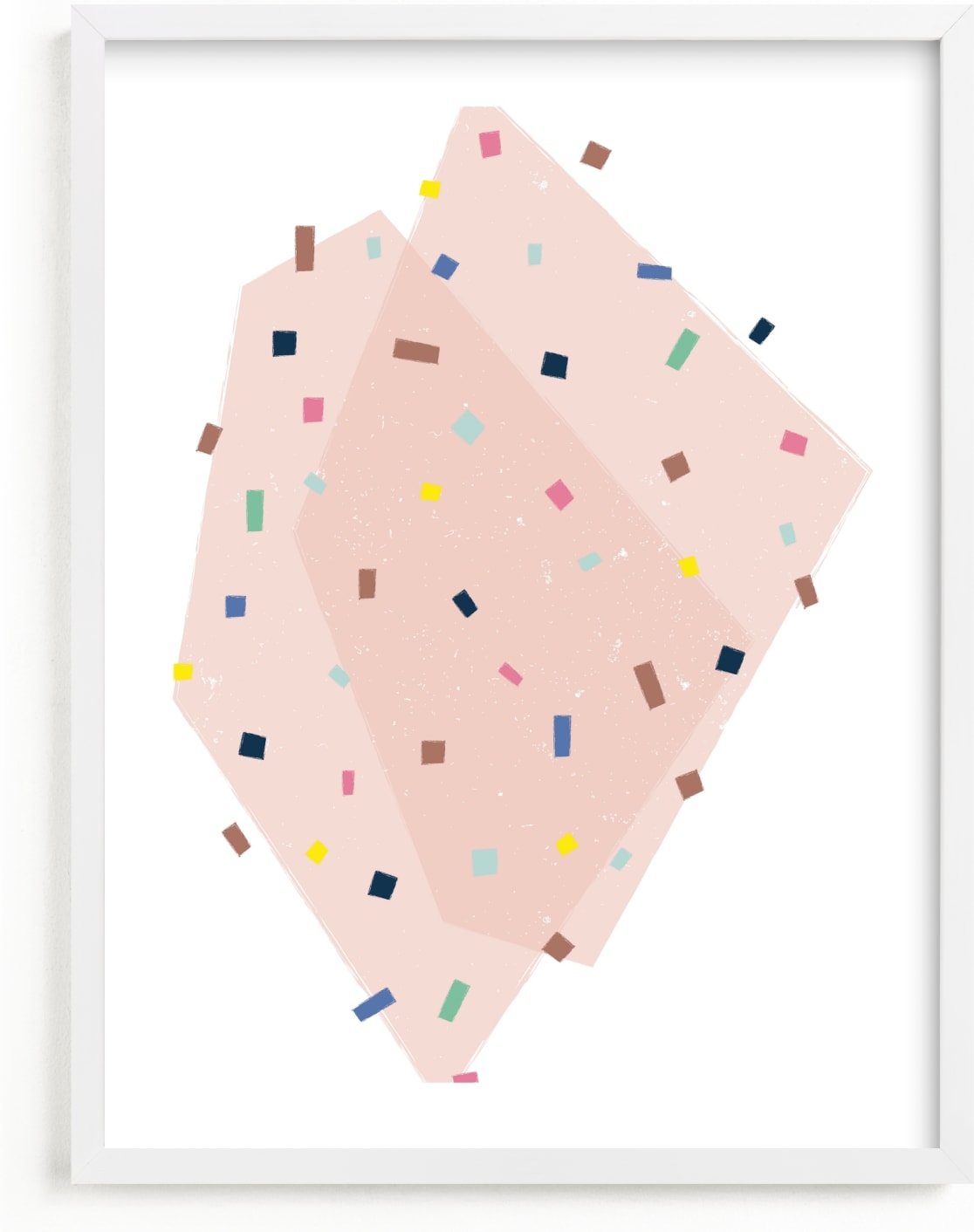 This is a yellow kids wall art by Kanika Mathur called Mod Terrazzo.