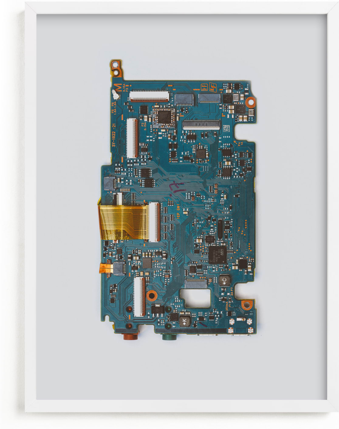 This is a blue kids wall art by Kamala Nahas called Circuit Board.