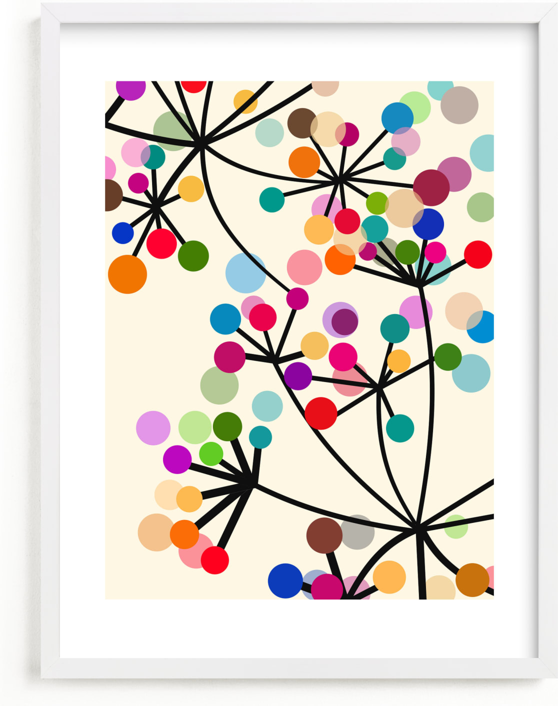 This is a blue kids wall art by Angel Estevez called Flowering Tree.