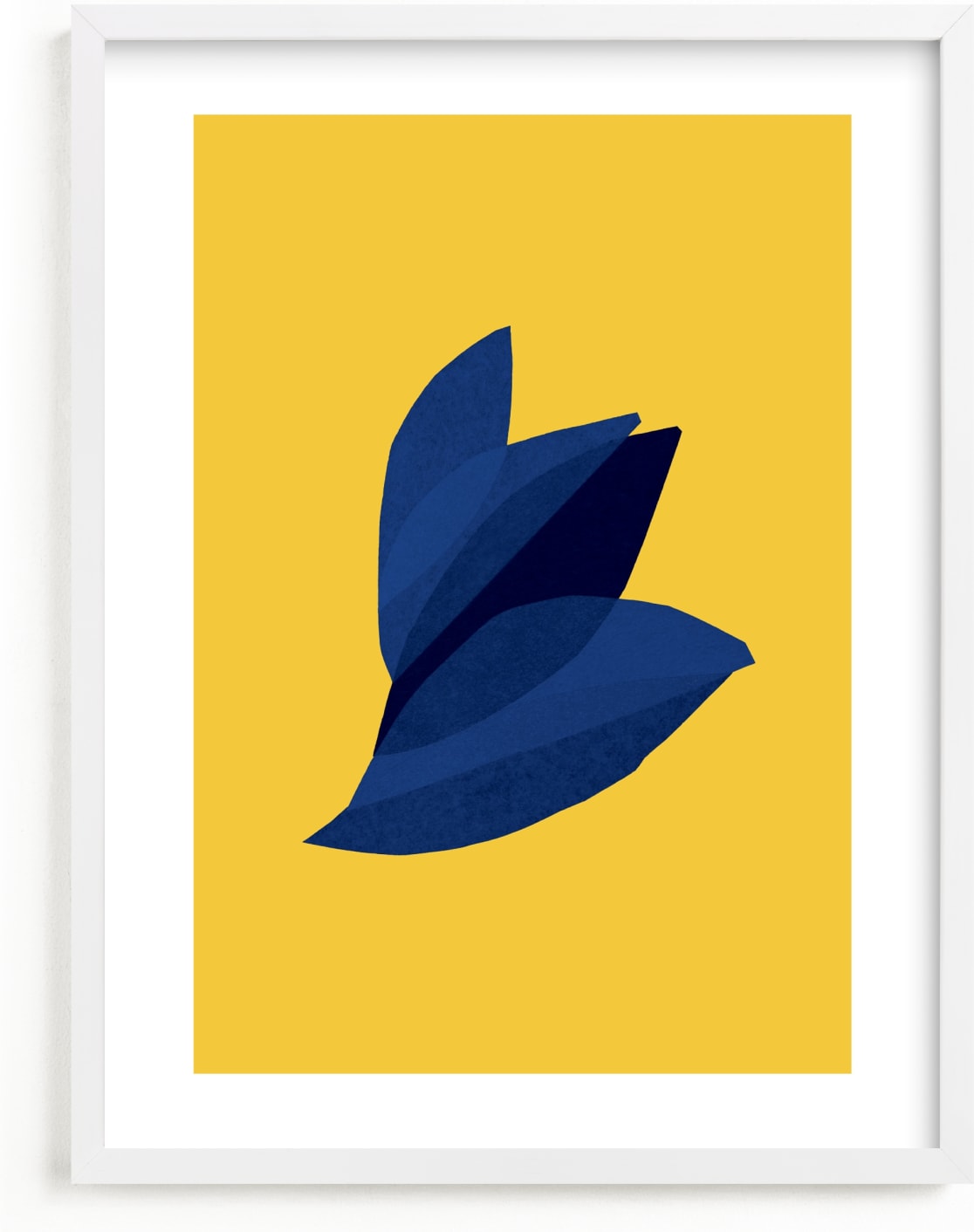 This is a blue kids wall art by Carrie Moradi called bright botanical.