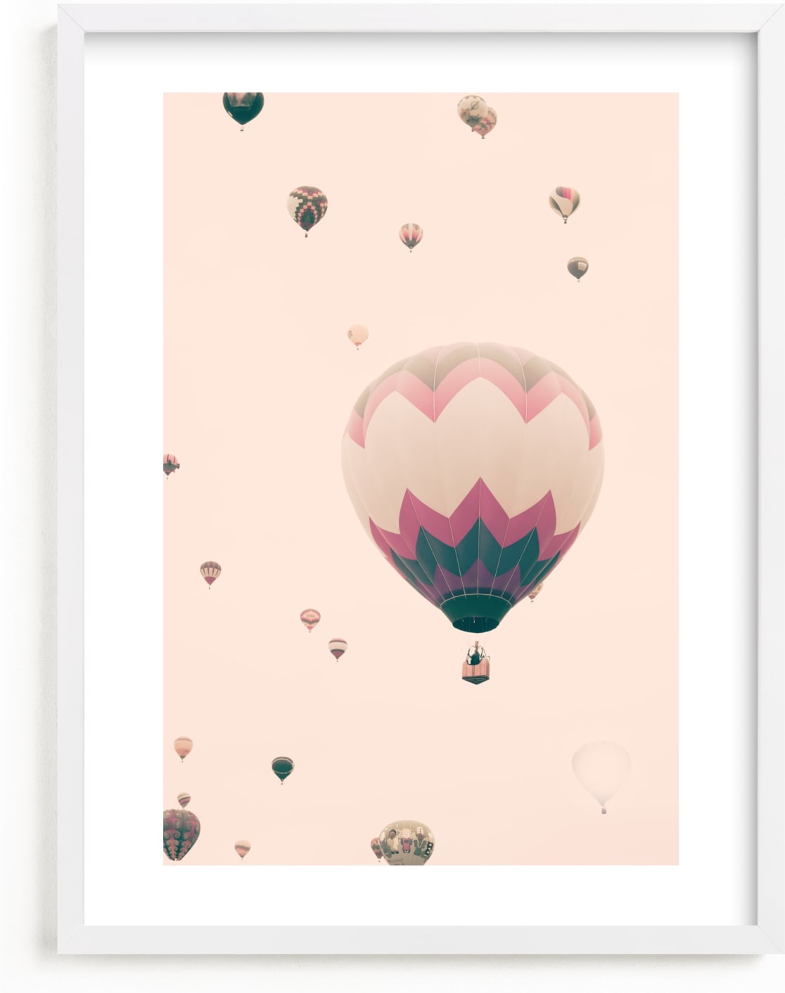 This is a pink kids wall art by Caroline Mint called To The Stars.