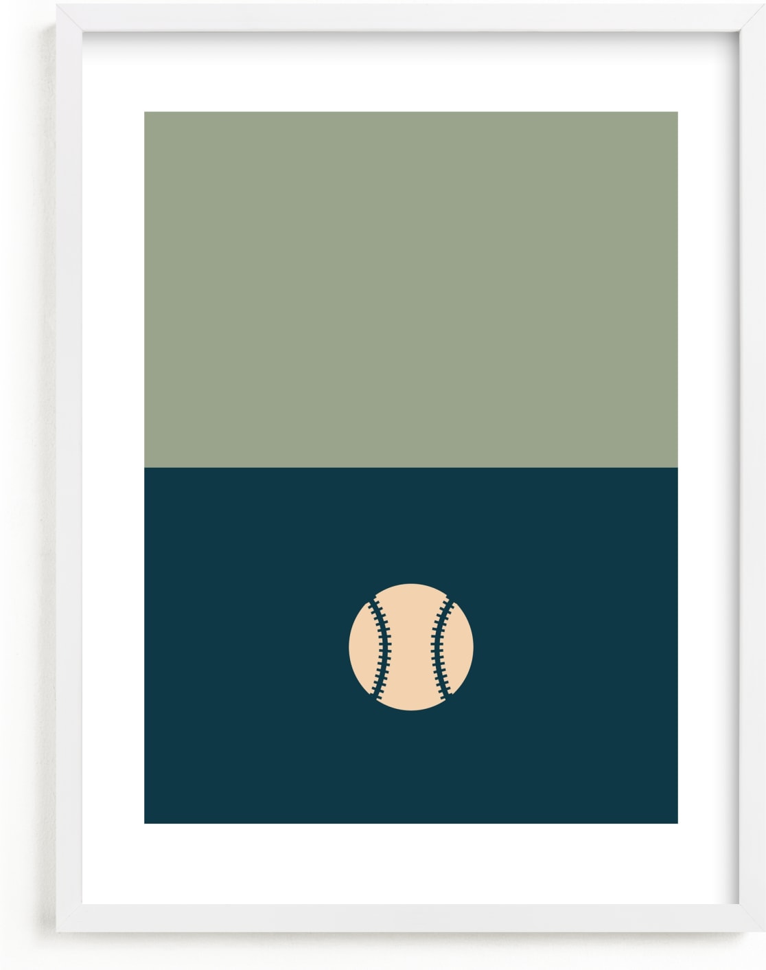 This is a blue kids wall art by pacifica project called 3 Season Sport | Baseball.