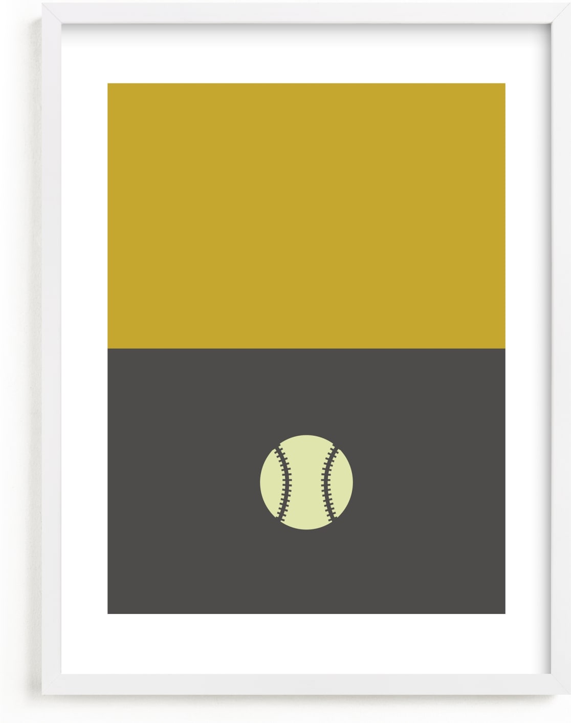 This is a brown kids wall art by pacifica project called 3 Season Sport | Baseball.