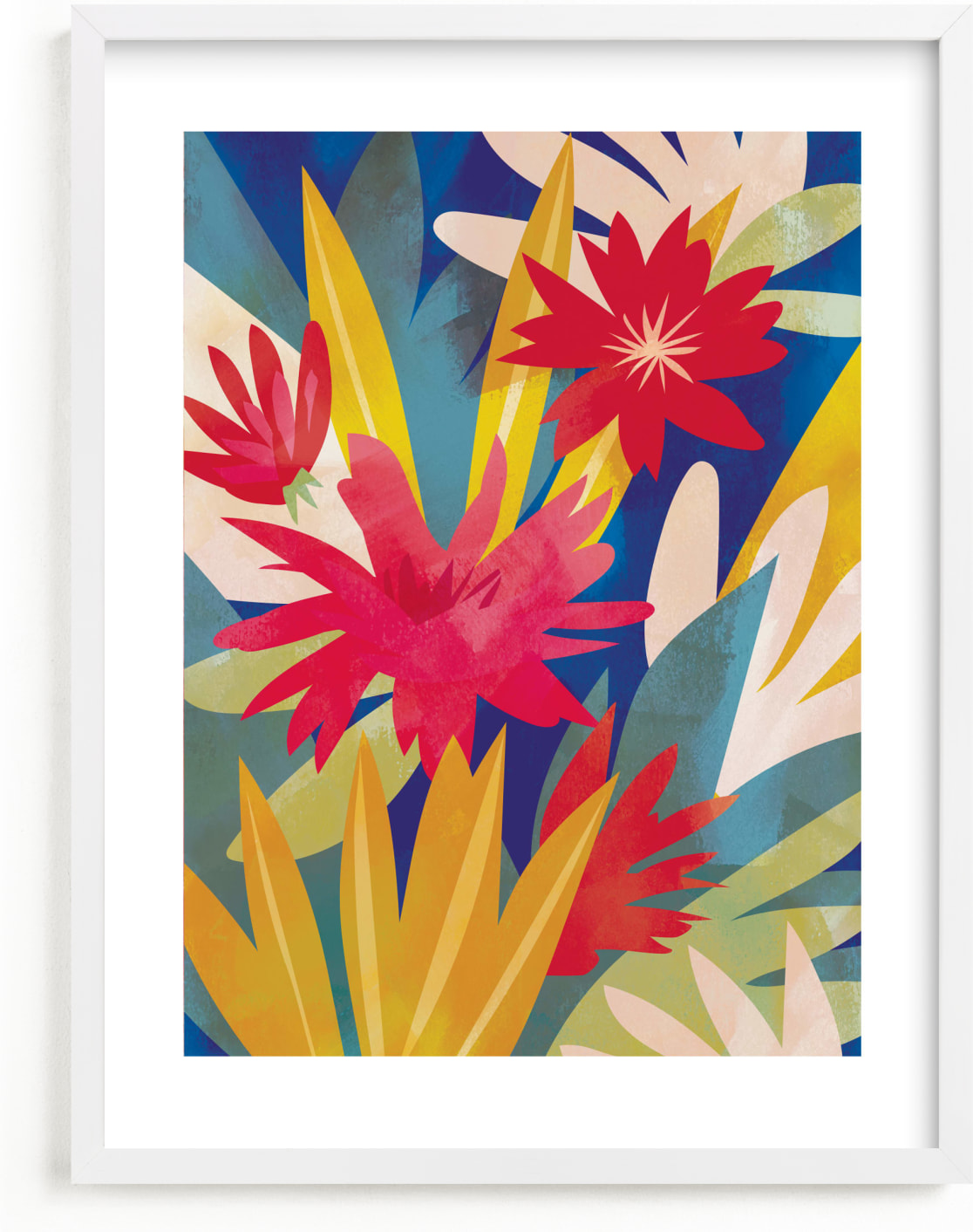 This is a blue kids wall art by Jen Florentine called Tropical Bliss.