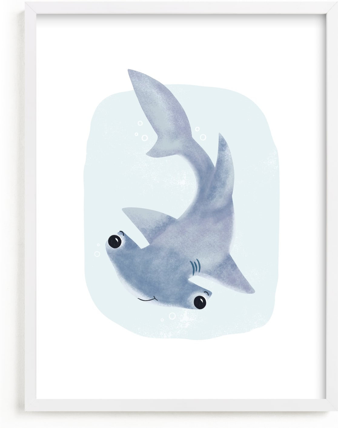 This is a blue kids wall art by Itsy Belle Studio called Hammer Head.