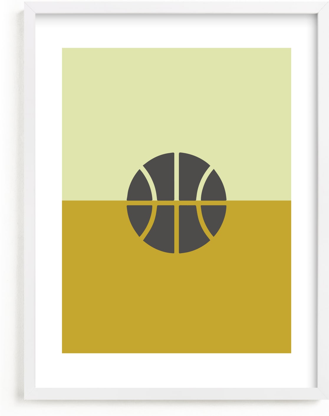 This is a brown kids wall art by pacifica project called 3 Season Sport | Basketball.