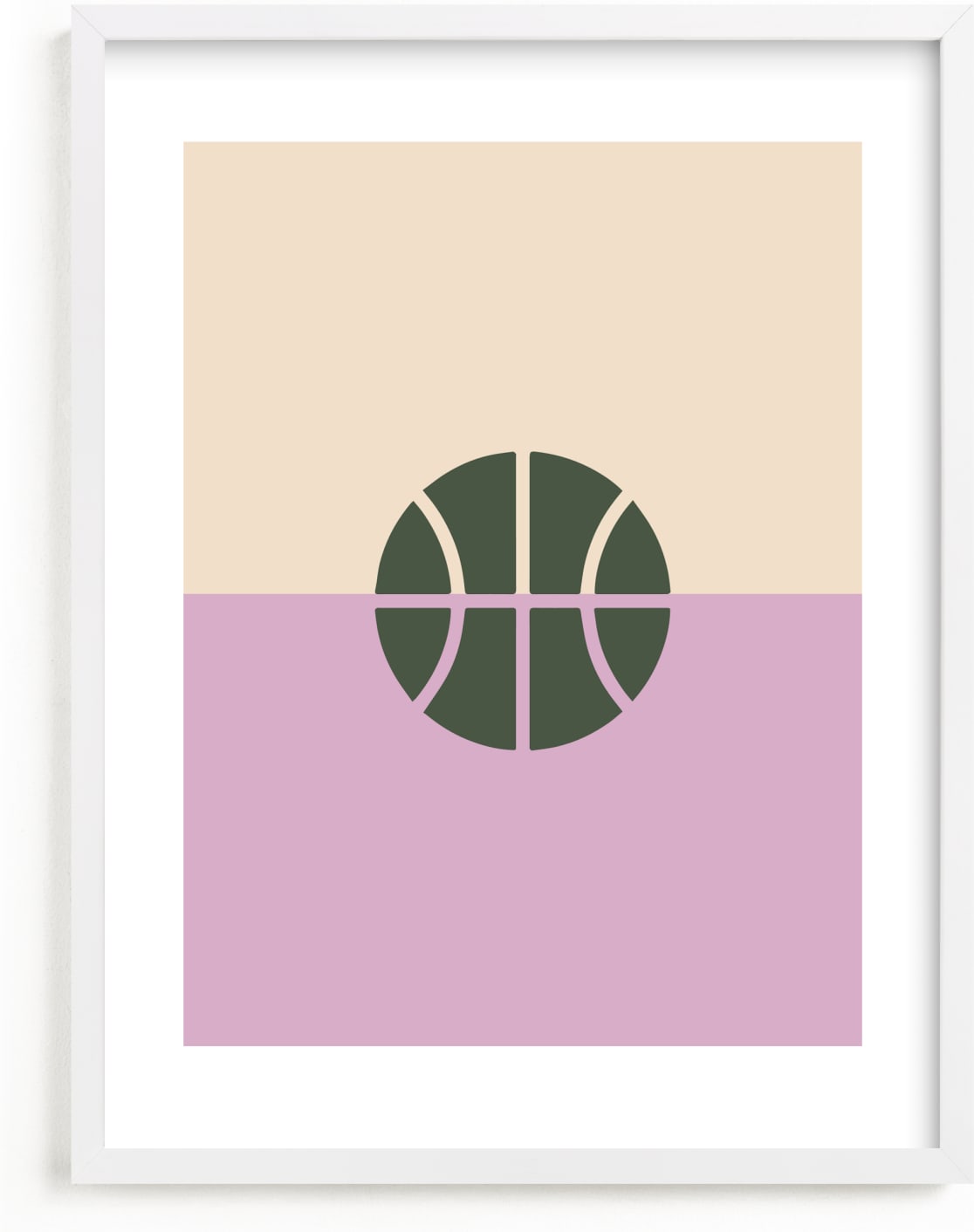 This is a purple kids wall art by pacifica project called 3 Season Sport | Basketball.