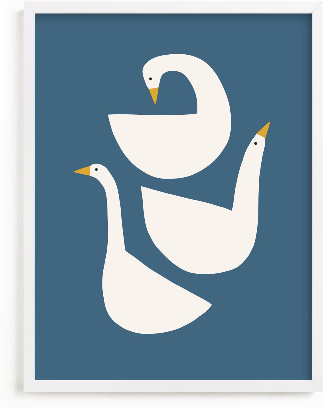 This is a blue kids wall art by Betsy Siber called Quack Stack.