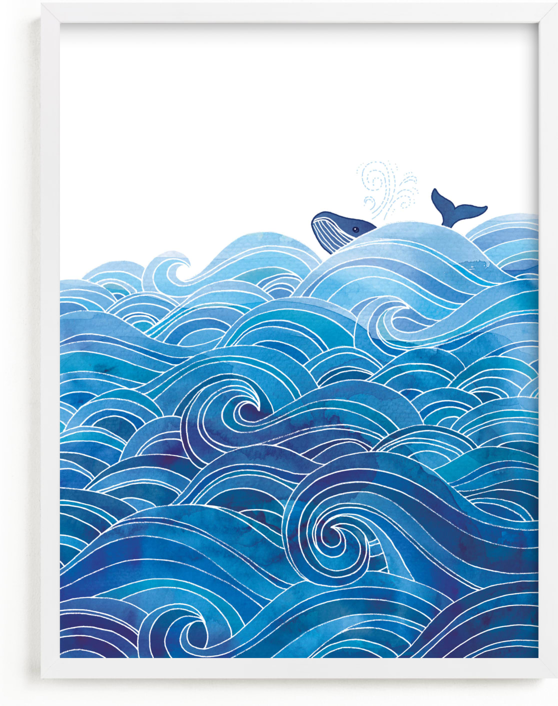 This is a blue kids wall art by Stardust Design Studio called seas the day.