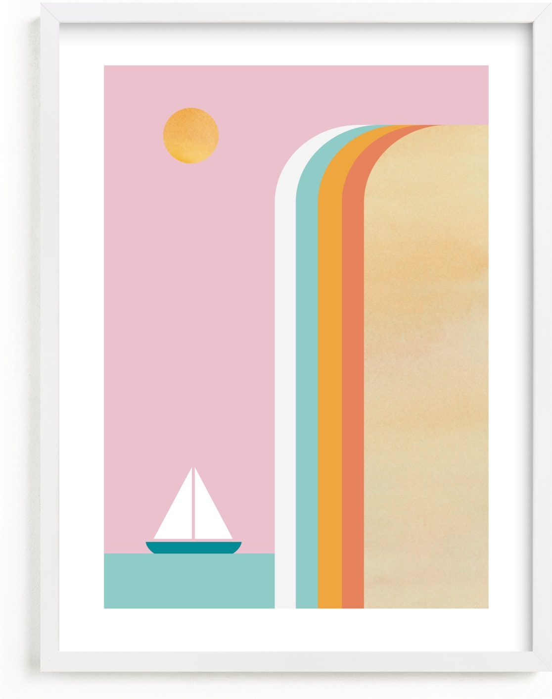 This is a blue kids wall art by sue prue called Smooth Sailin.