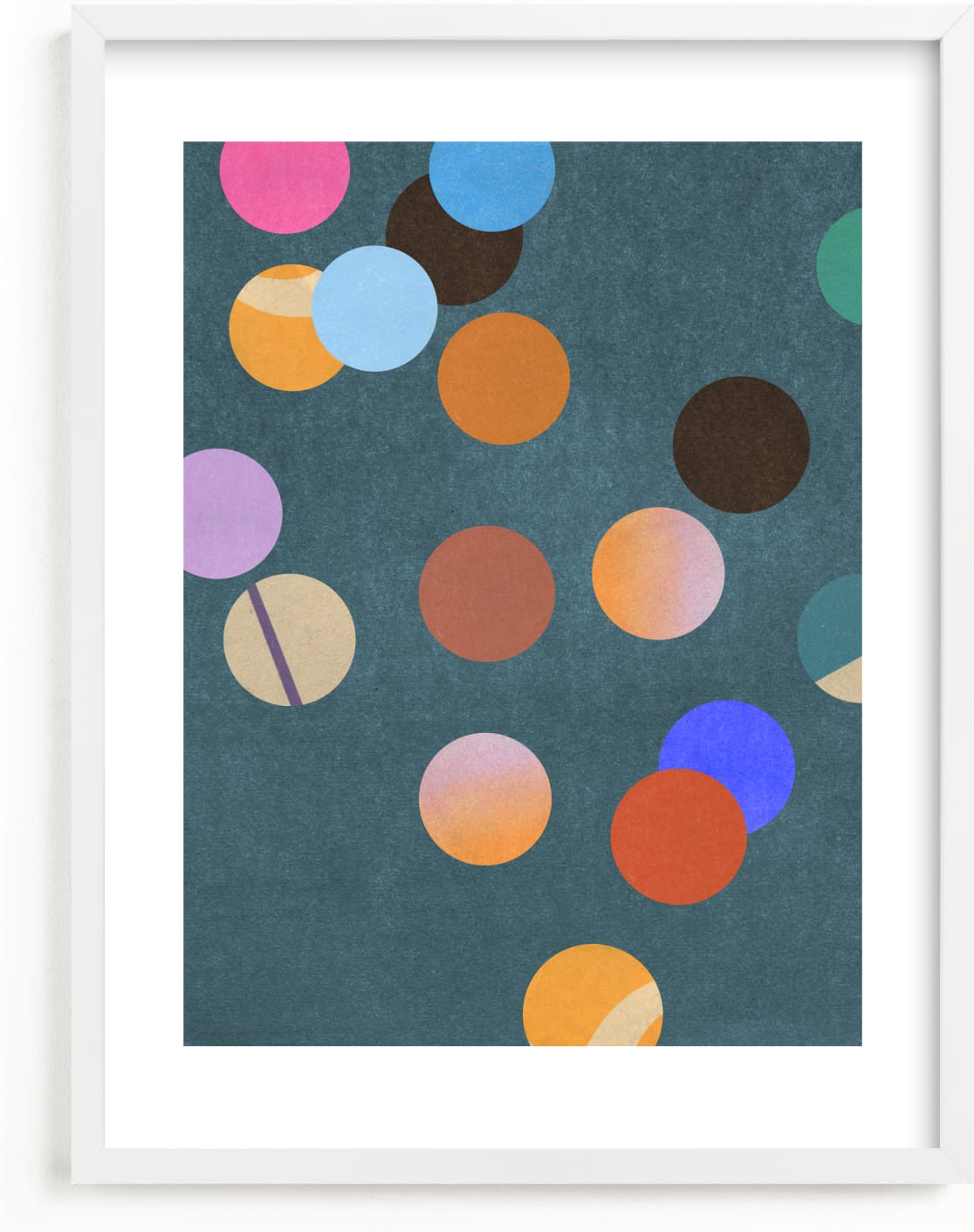 This is a colorful kids wall art by Sumak Studio called playful circles II.