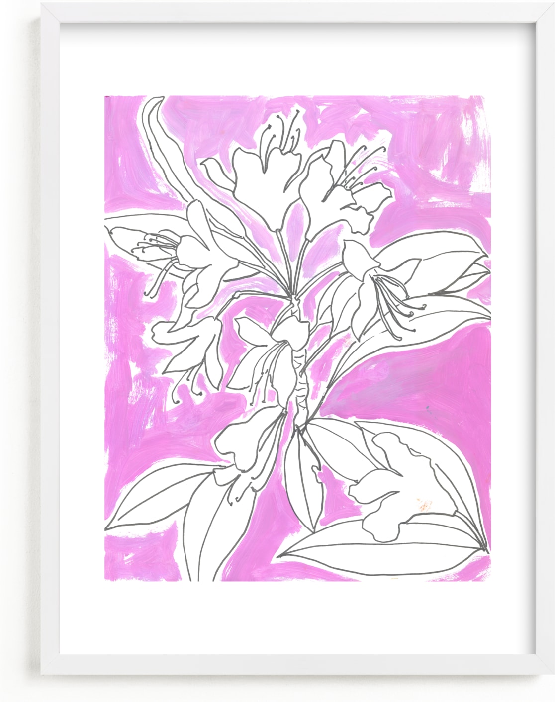 This is a black and white kids wall art by Lise Gulassa called Lush Botanical Gallery II.
