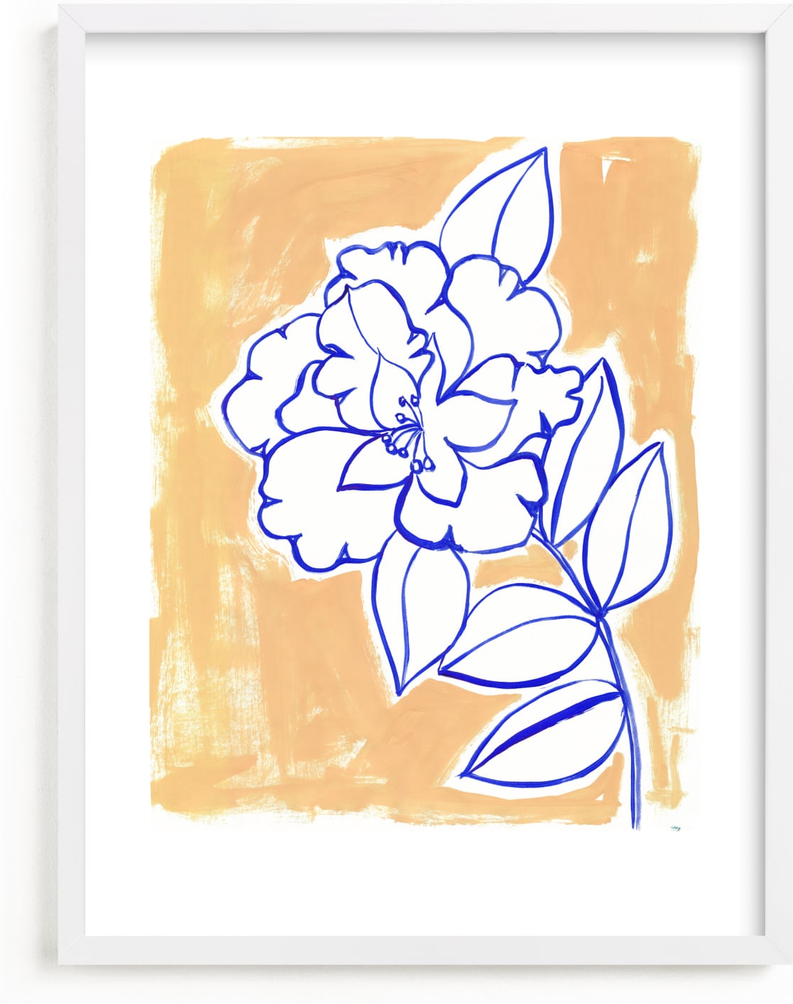 This is a blue kids wall art by Lise Gulassa called Lush Botanical Gallery I.