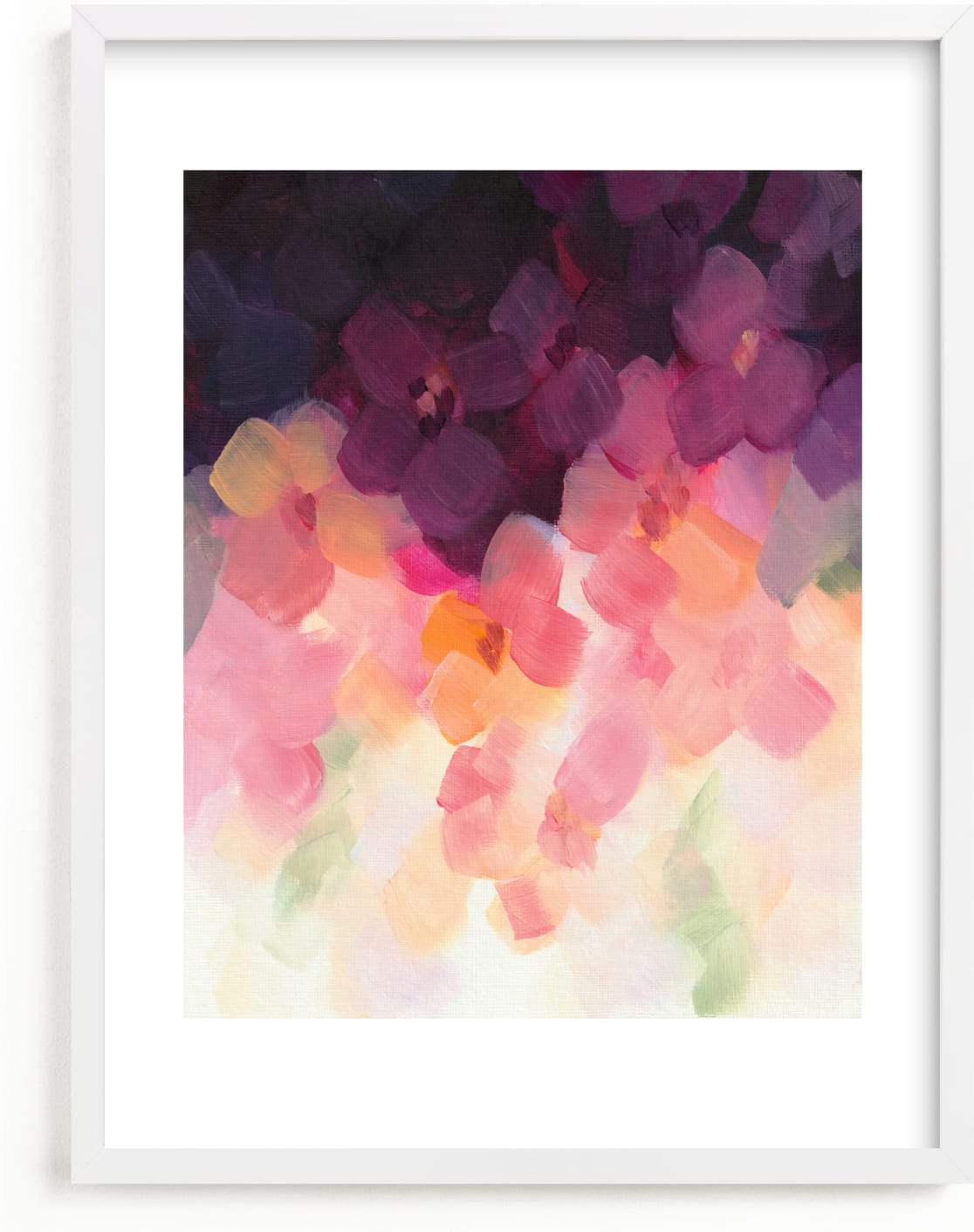 This is a purple kids wall art by Holly Whitcomb called peach blossom.