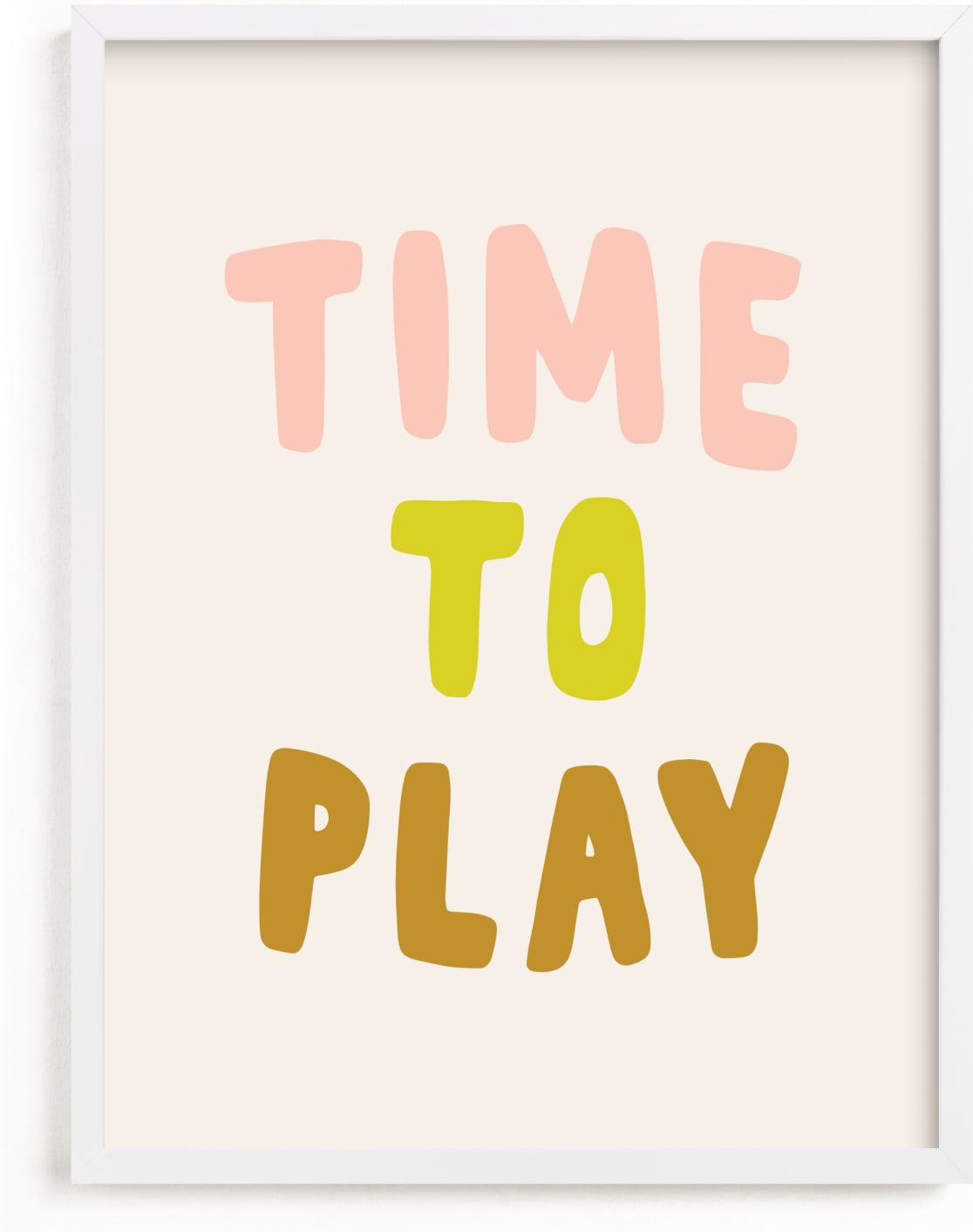 This is a brown kids wall art by Alicia Schultz called Time to Play.