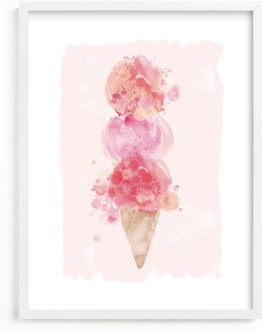 This is a pink kids wall art by silverscreen studio called mermaid scoops.