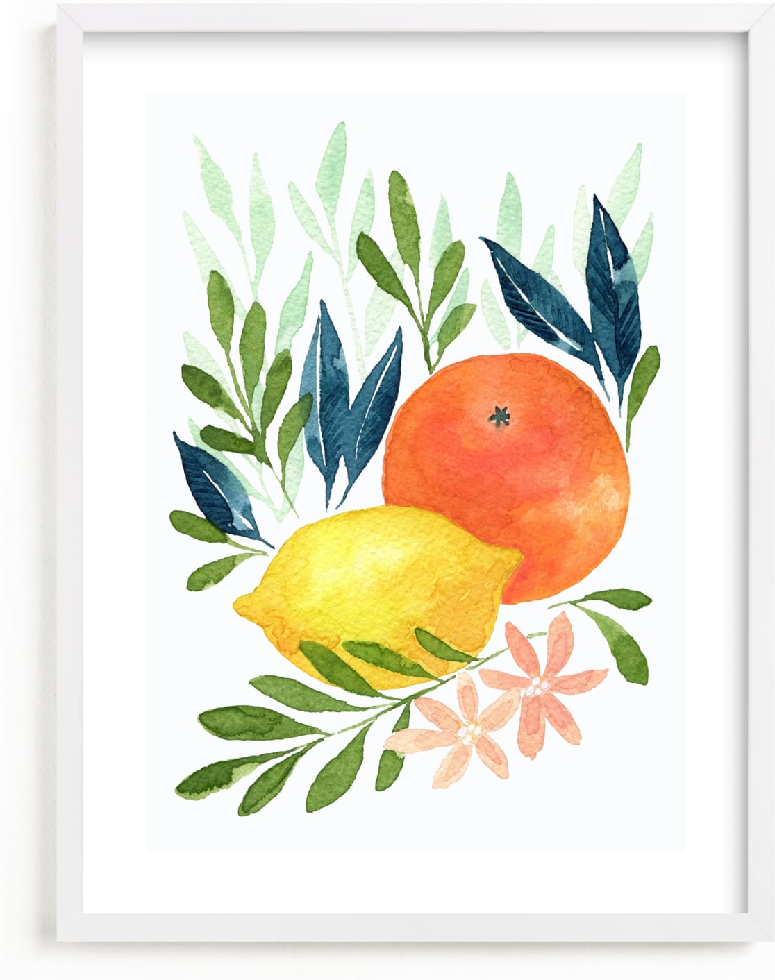 This is a colorful kids wall art by Kara Aina called Citrus Garden.