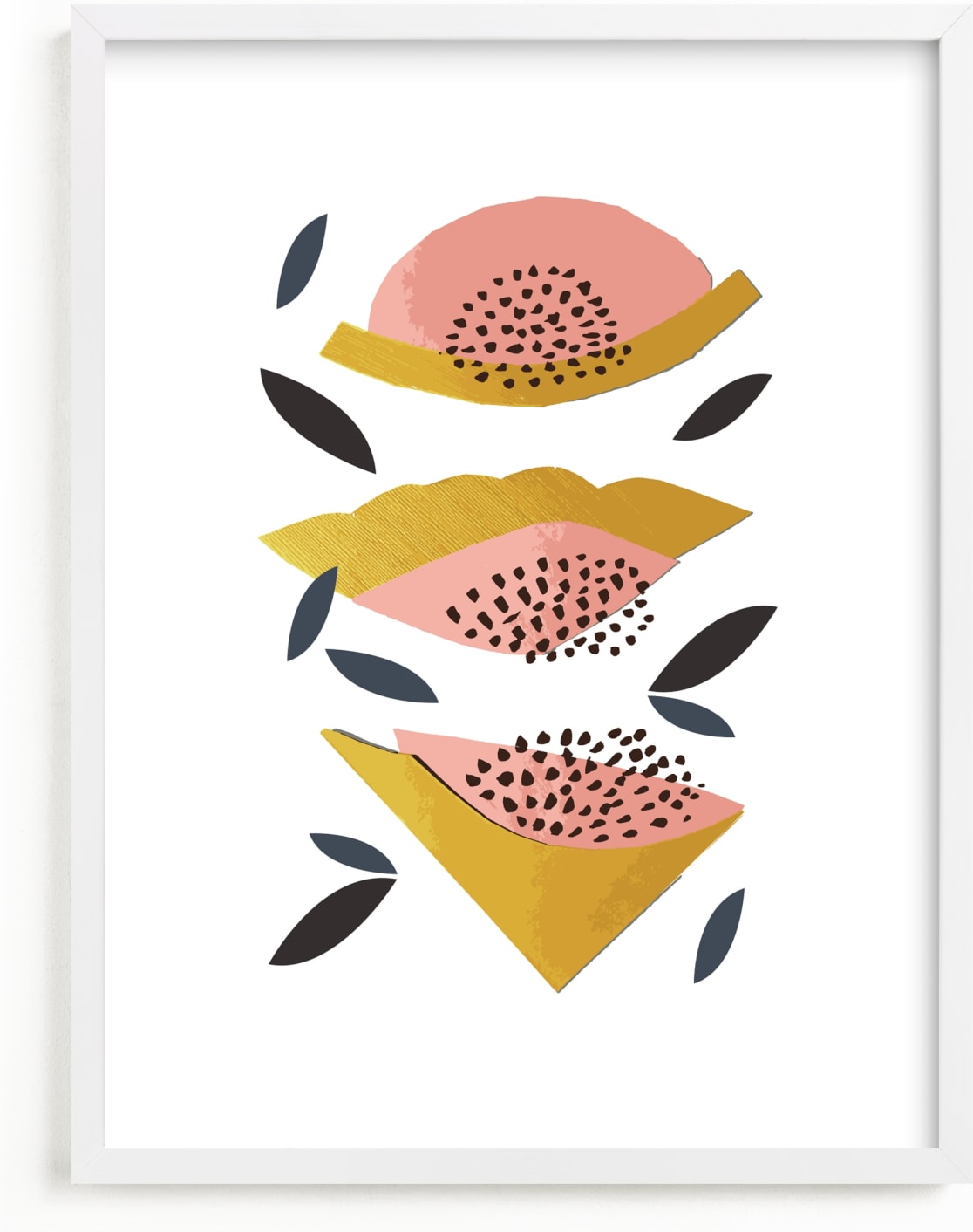 This is a colorful kids wall art by Jenna Skead called Honey Melon.
