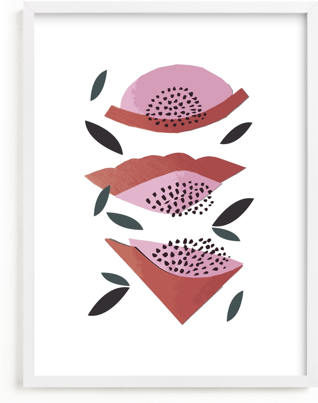 This is a rosegold kids wall art by Jenna Skead called Honey Melon.