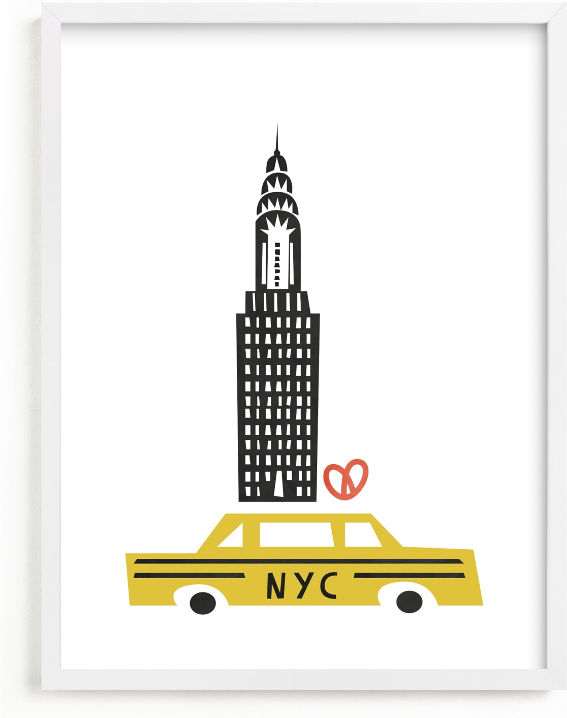 This is a colorful kids wall art by Nazia Hyder called NYC.