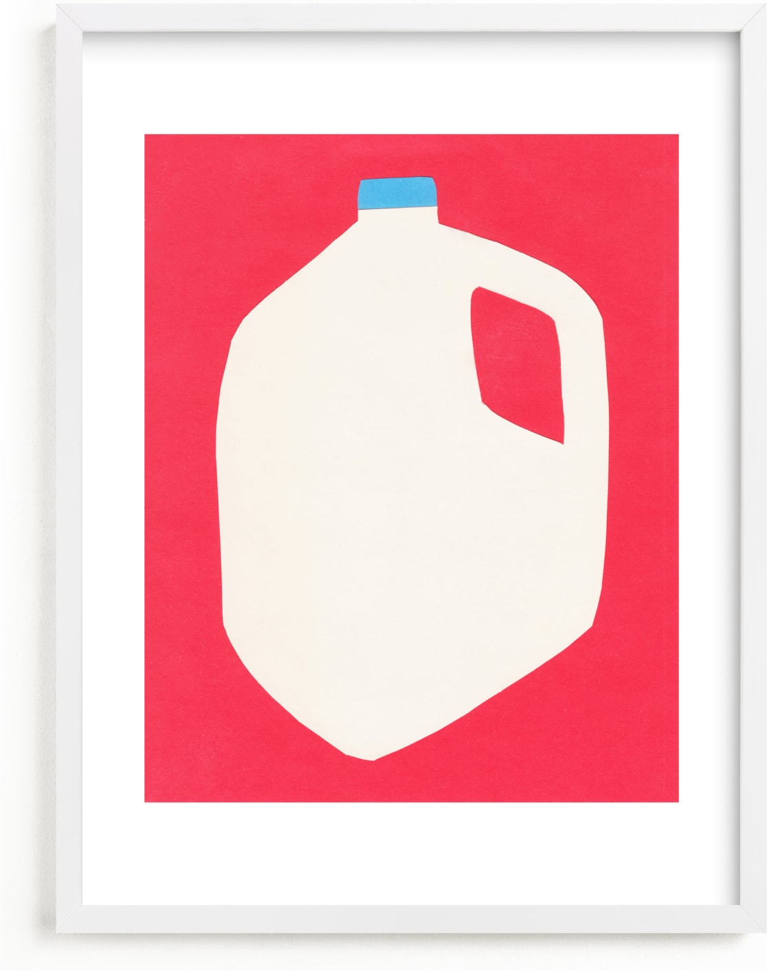 This is a blue kids wall art by Elliot Stokes called Two Percent Milk.