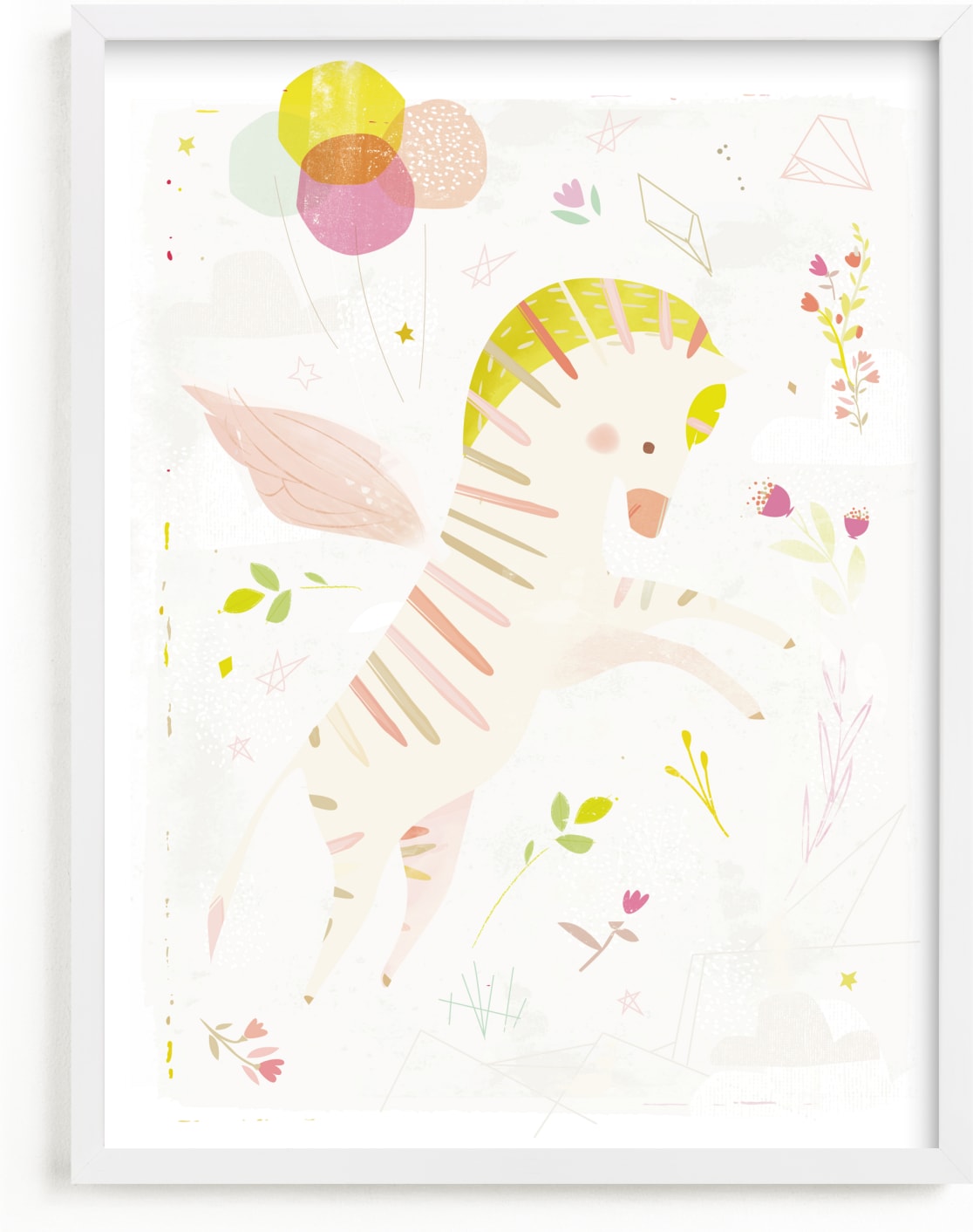 This is a colorful kids wall art by Lori Wemple called Free.