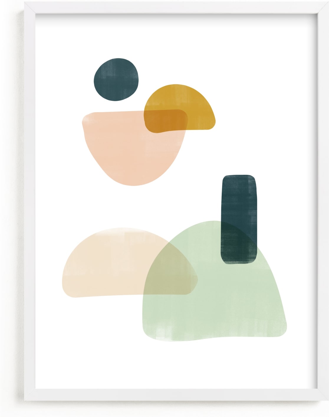 This is a yellow kids wall art by Lindsay Stetson Thompson called balance no.3.