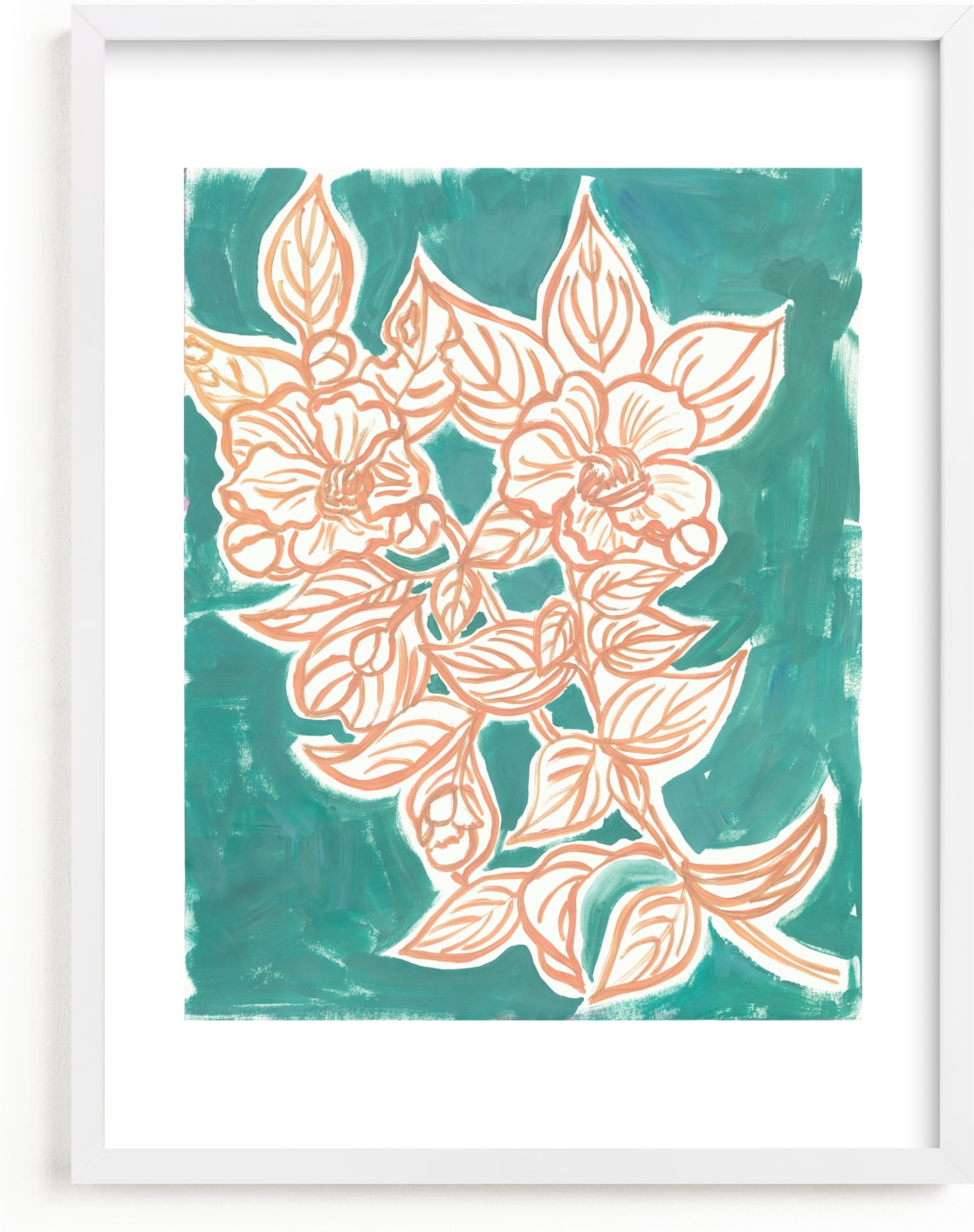 This is a white kids wall art by Lise Gulassa called Lush Botanical Gallery III.
