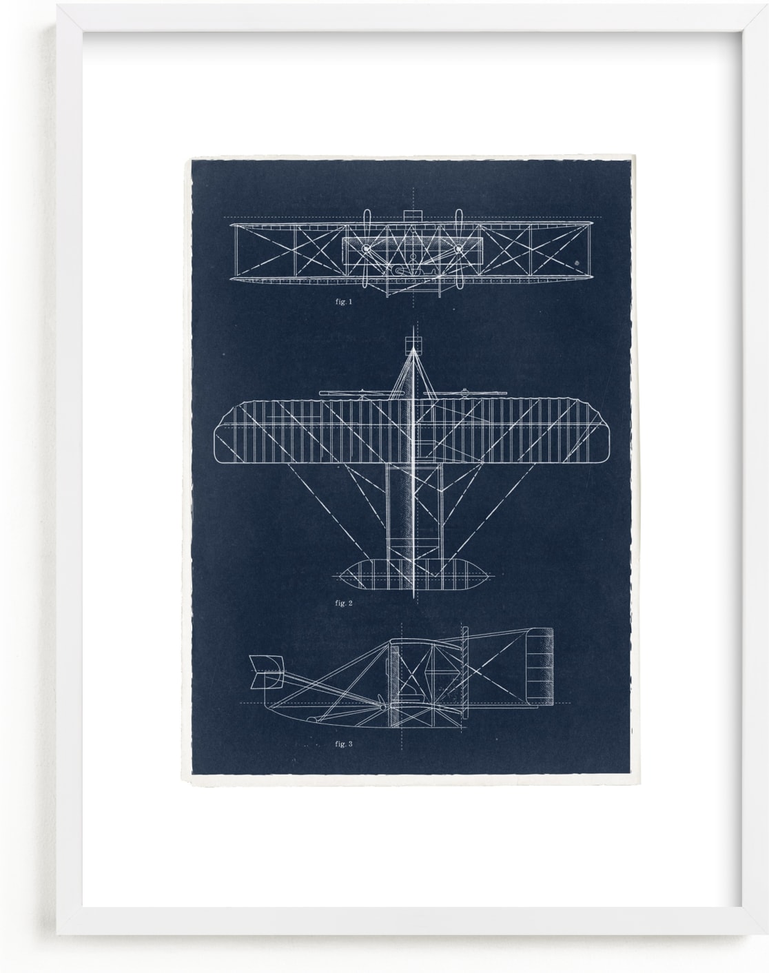 This is a blue kids wall art by Robert and Stella called Plane diagram.