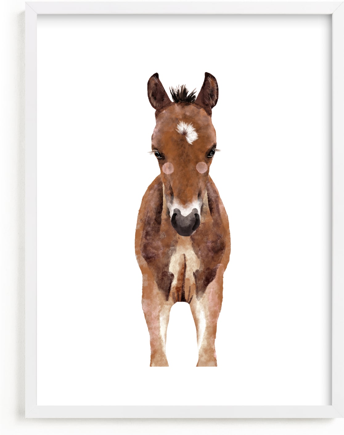 This is a brown art by Cass Loh called Baby Animal Horse.