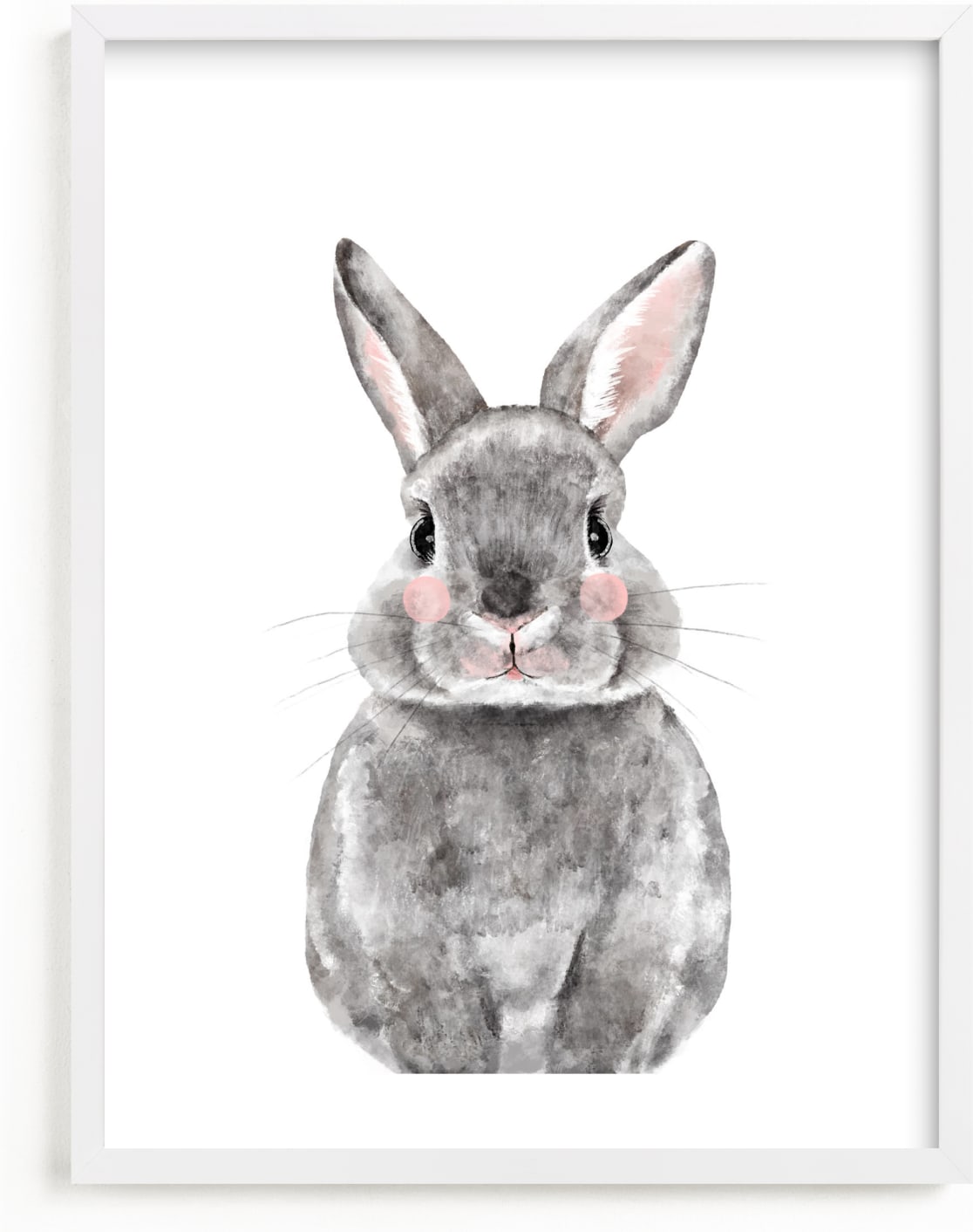 This is a white art by Cass Loh called Baby Animal Rabbit.