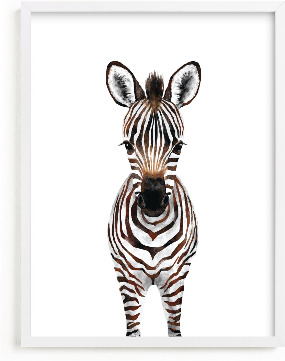 This is a brown art by Cass Loh called Baby Zebra 2.