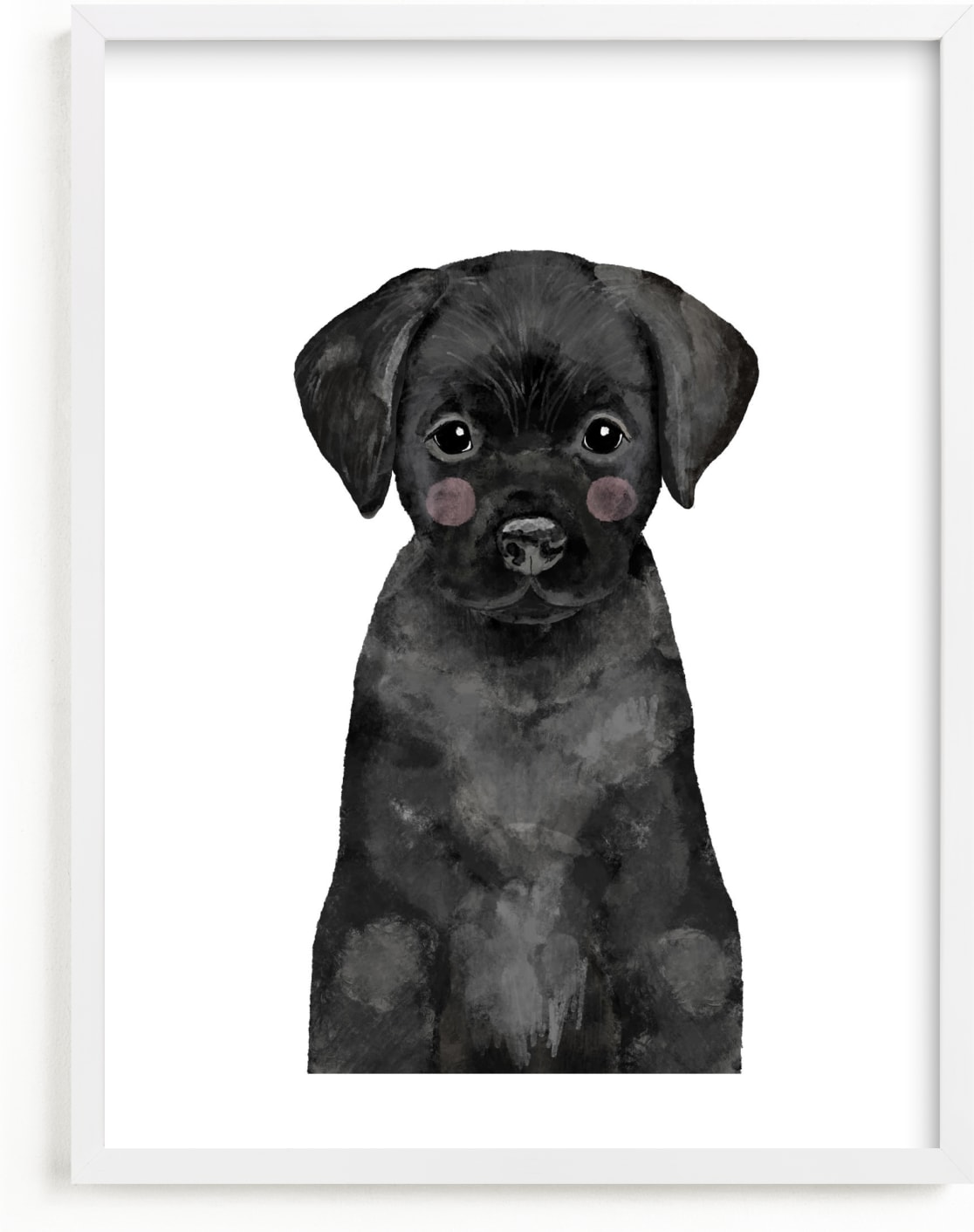 This is a black art by Cass Loh called Baby Labrador.