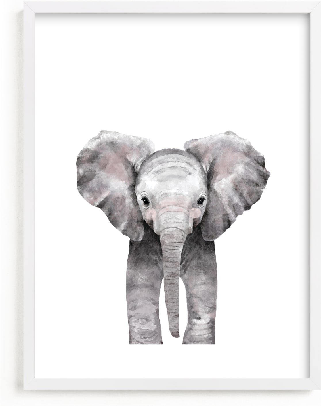 This is a grey art by Cass Loh called Baby Animal Elephant.