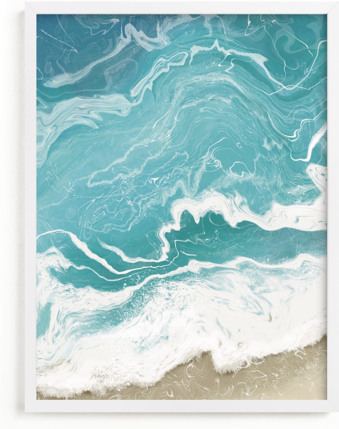 This is a blue art by Paula Pecevich called Incoming Tide.