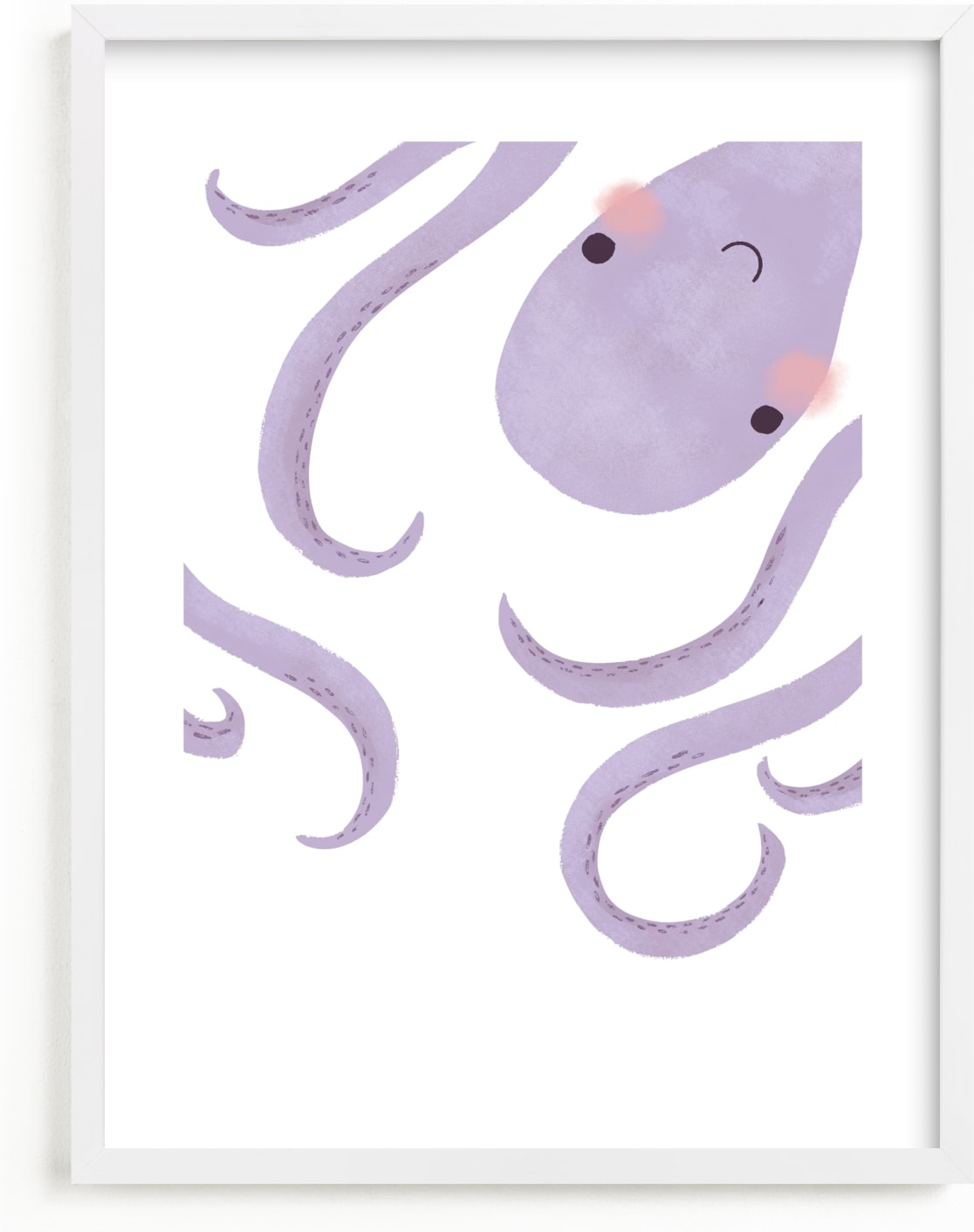 This is a purple art by Jackie Crawford called Little Septopus.