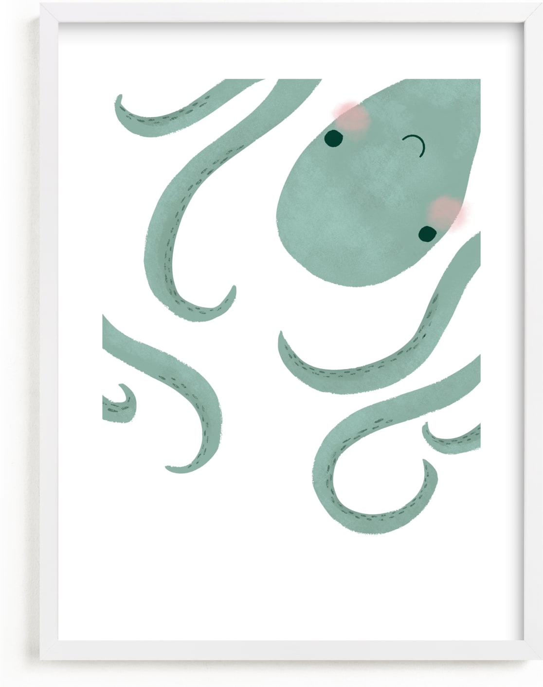 This is a green art by Jackie Crawford called Little Septopus.