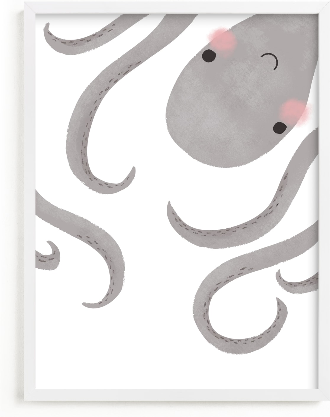 This is a grey art by Jackie Crawford called Little Septopus.
