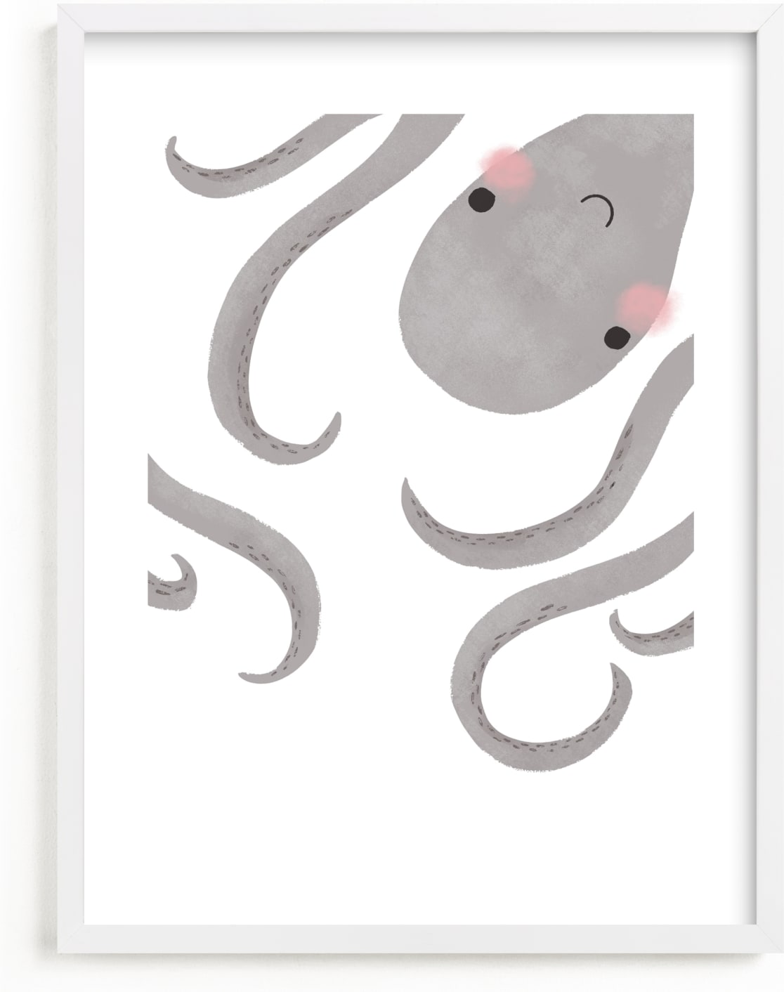This is a grey art by Jackie Crawford called Little Septopus.