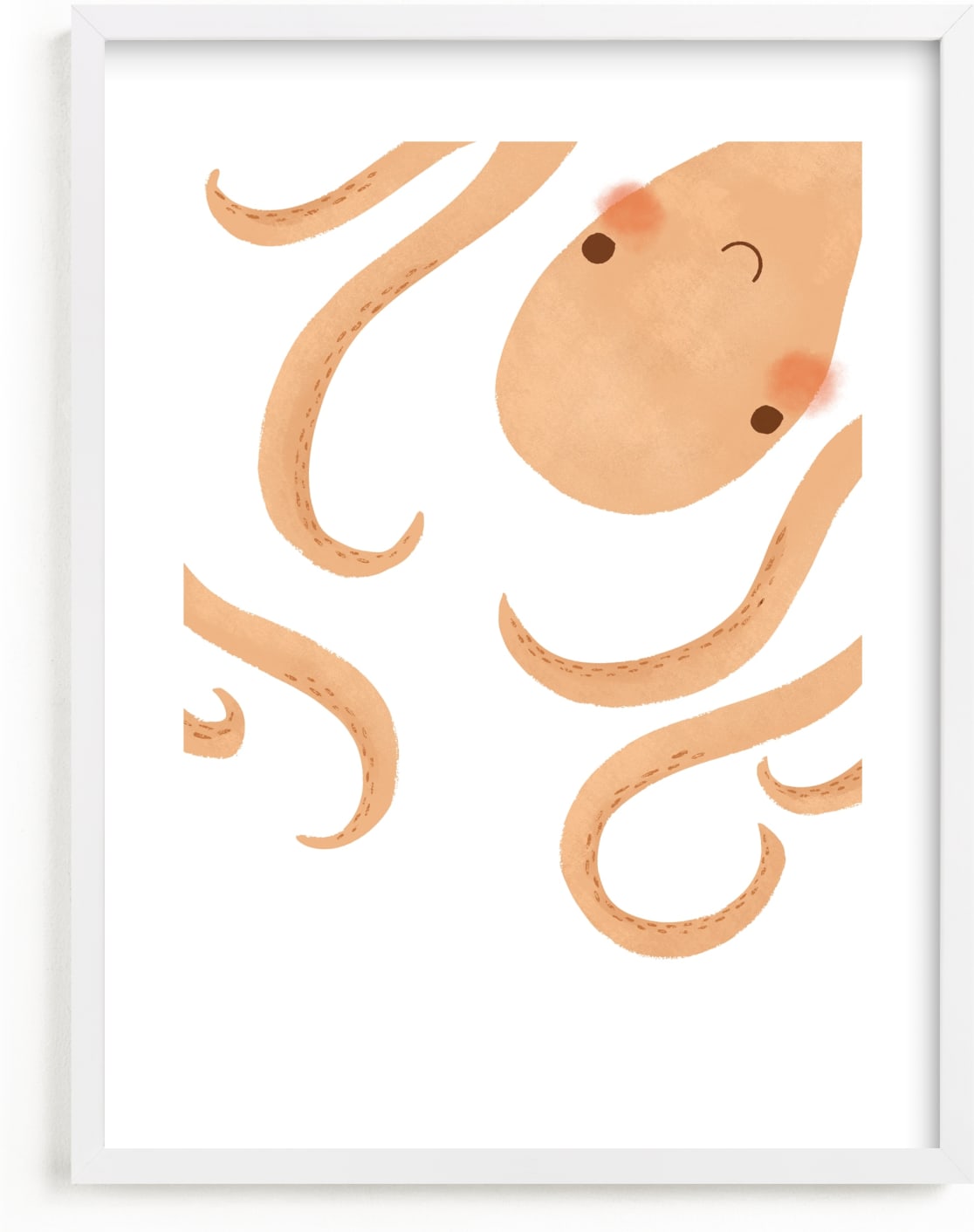 This is a orange art by Jackie Crawford called Little Septopus.