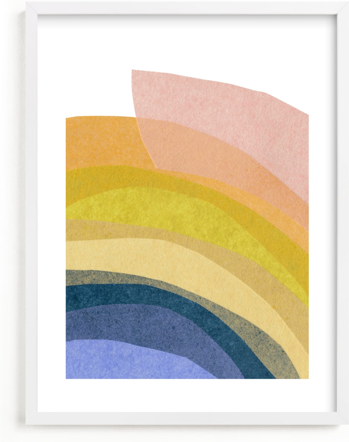 This is a colorful art by Carrie Moradi called paper rainbow.