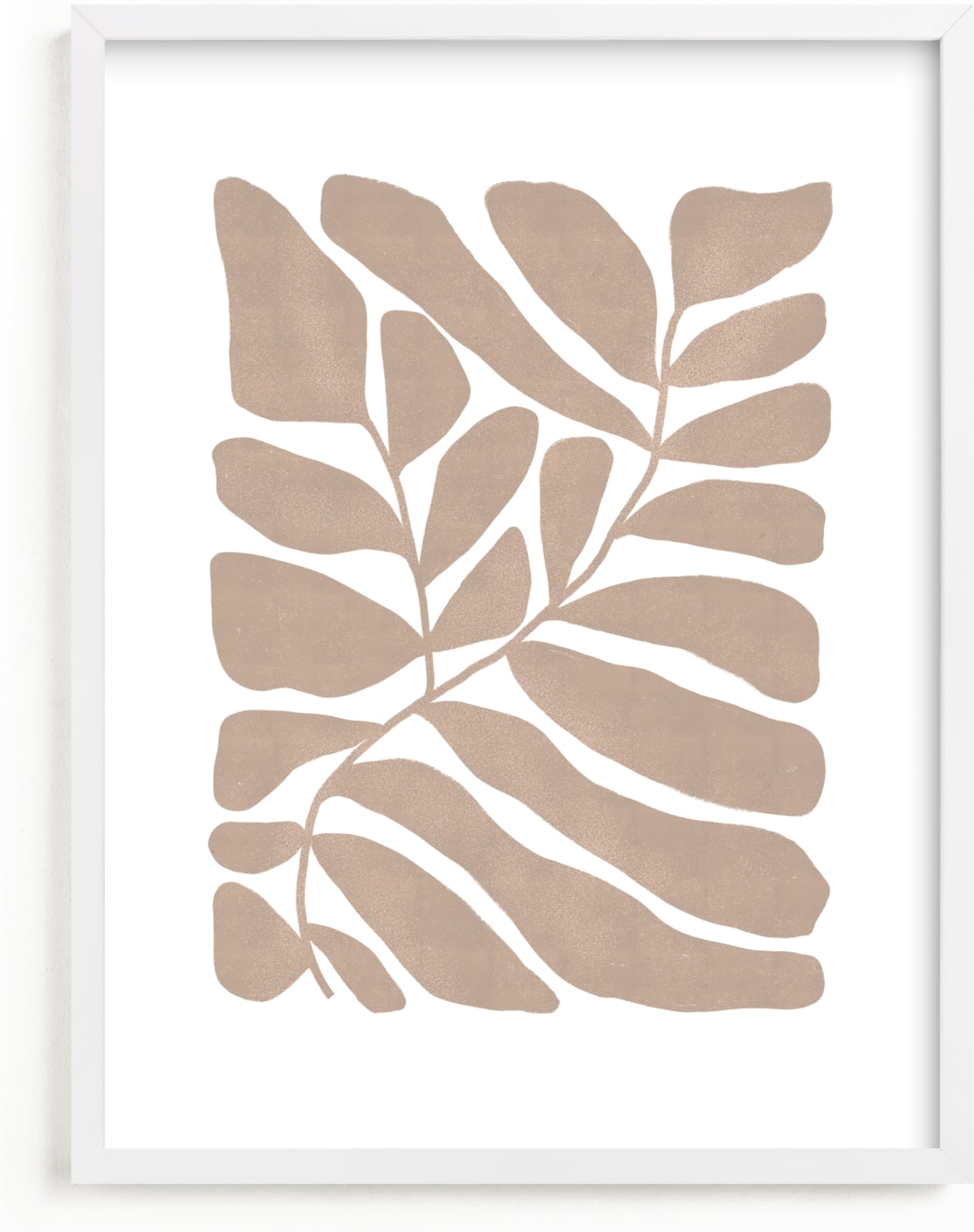 This is a brown, beige art by Kelly Ambrose called Loopy Leaves I.