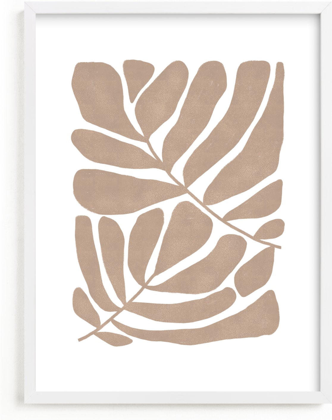 This is a brown art by Kelly Ambrose called Loopy Leaves II.