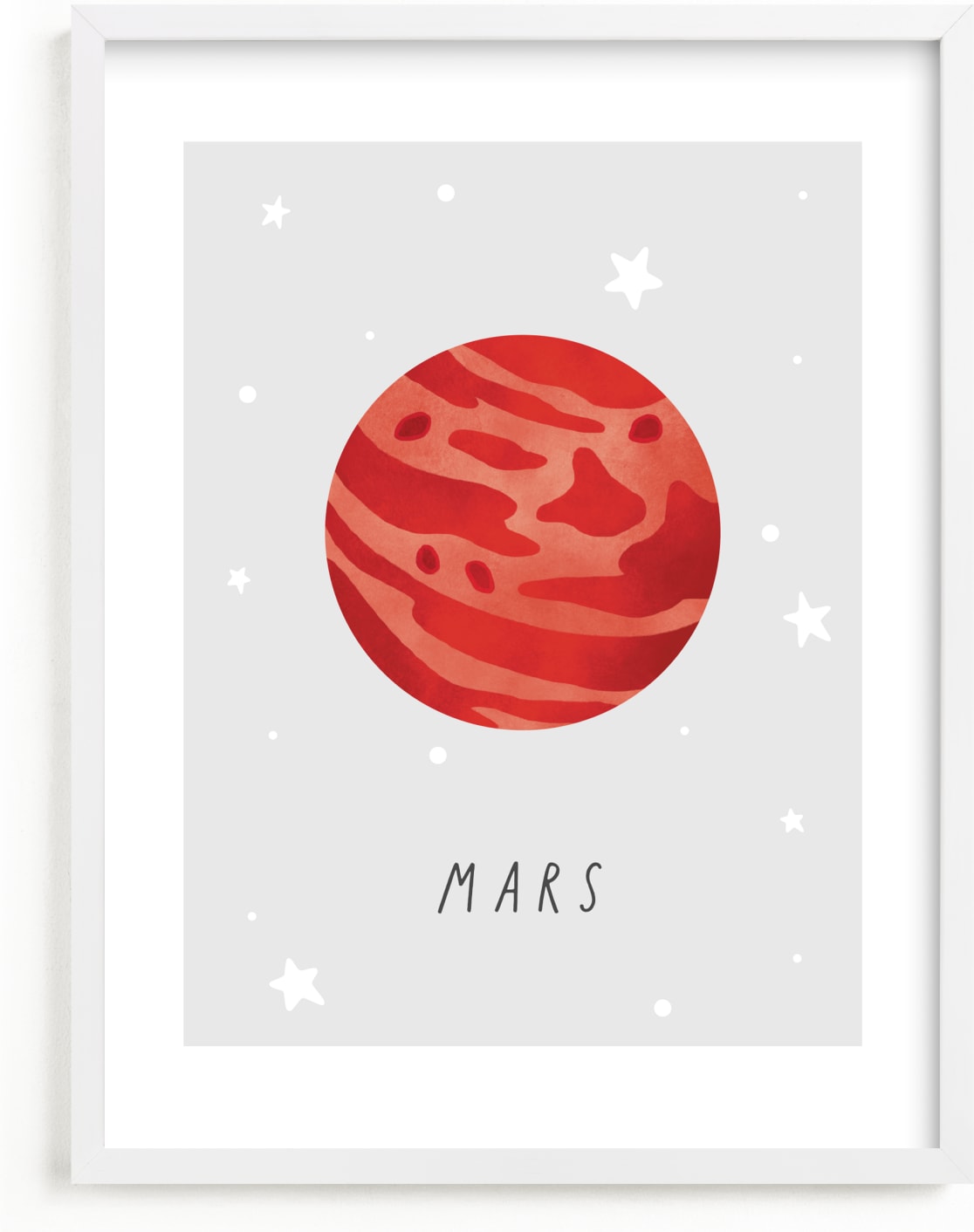 This is a white art by Elly called Solar System VI (Mars).