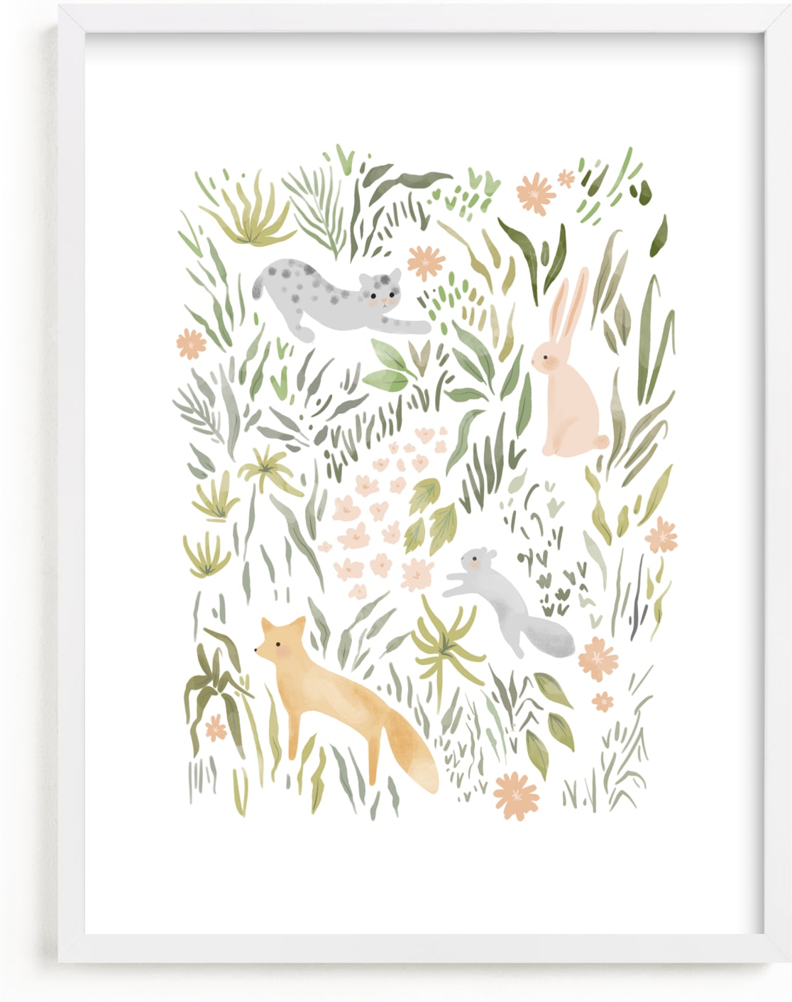 This is a colorful art by Hannah Williams called Flora and Fauna.