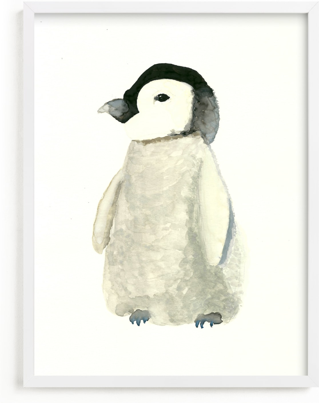 This is a white nursery wall art by Lizzie Bowman called The Cold Fuzzies.