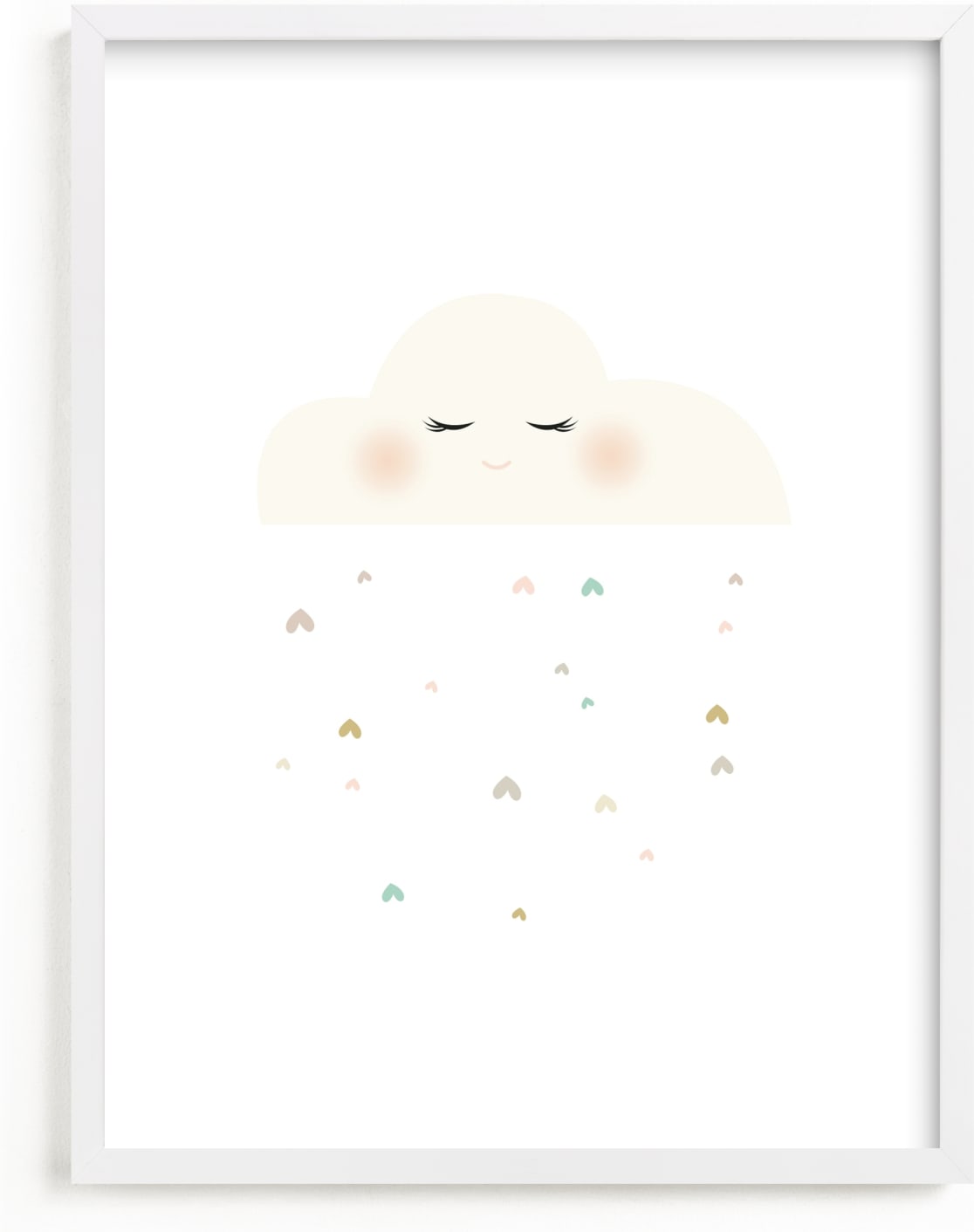 This is a ivory nursery wall art by fatfatin called Miss Cloud.
