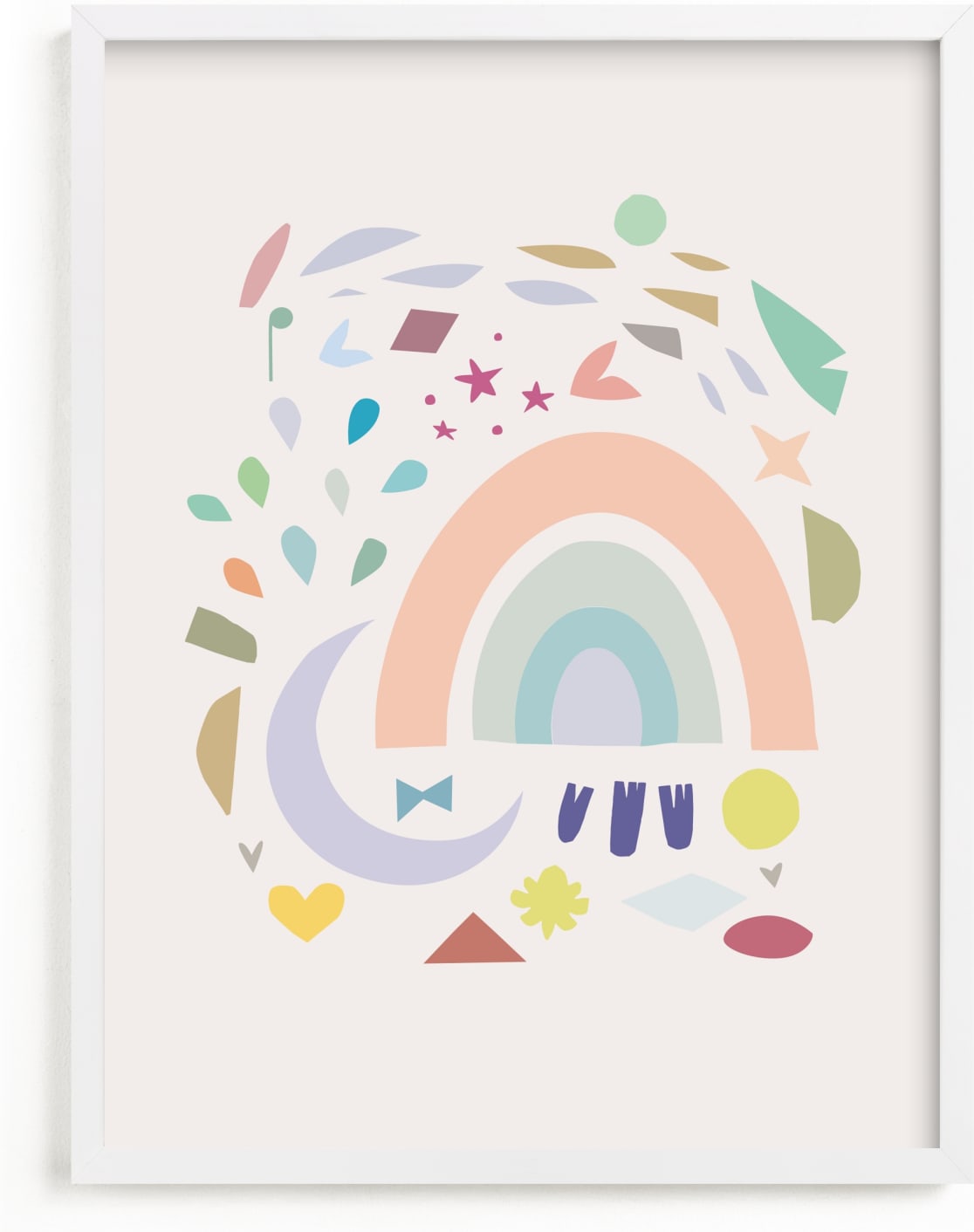 This is a colorful nursery wall art by Lori Wemple called Shapes.