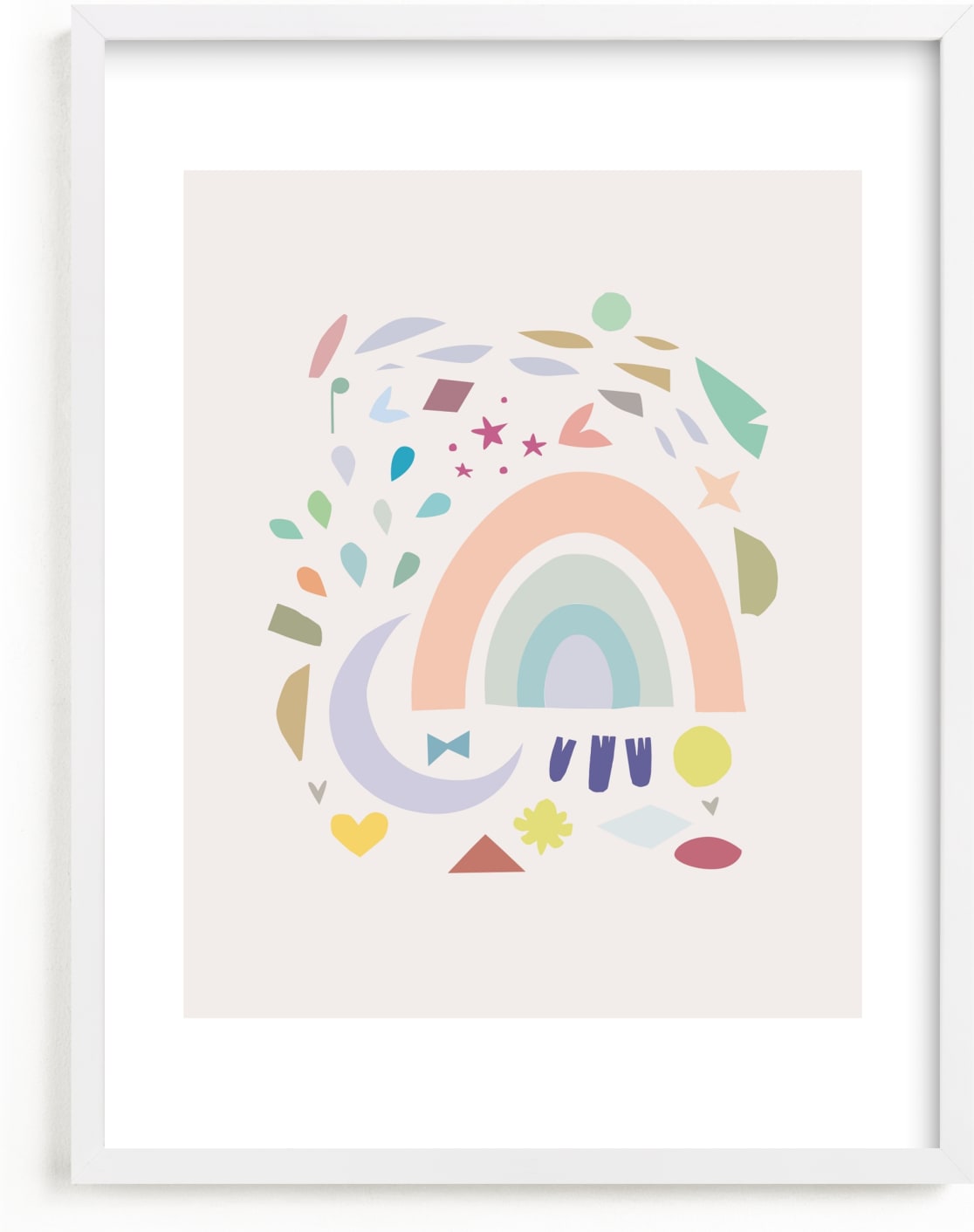 This is a colorful nursery wall art by Lori Wemple called Shapes.